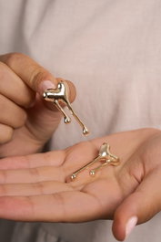 Heliophilia Silver Pendientes de Oro con Recubrimiento de Laca